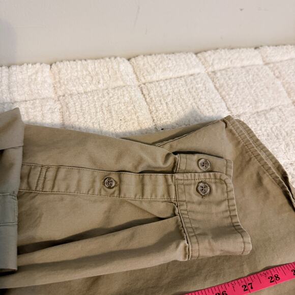 Eddie Bauer Men's Button Down Beige Long Sleeve Shirt Size Large Casual Staple - Picture 11 of 11